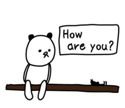 White bear-kawaii sticker #5259214