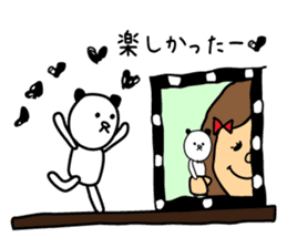 White bear-kawaii sticker #5259239