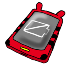 Red, black white bear sticker #5260095