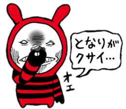 Red, black white bear sticker #5260099