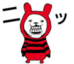 Red, black white bear sticker #5260102