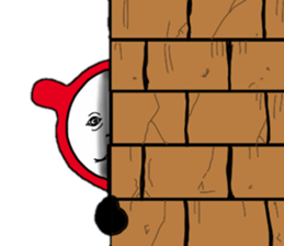 Red, black white bear sticker #5260103