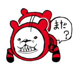 Red, black white bear sticker #5260107