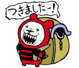 Red, black white bear sticker #5260110