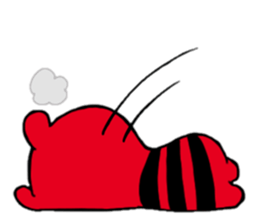 Red, black white bear sticker #5260130