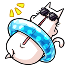 stretch cat NOBINEKO sticker #5260552