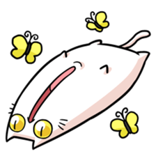 stretch cat NOBINEKO sticker #5260553