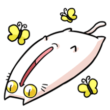 stretch cat NOBINEKO sticker #5260553