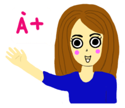 Lea French girl sticker #5261090