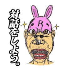 Rabbit guy! Smiley Dragon! sticker #5261818