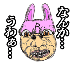 Rabbit guy! Smiley Dragon! sticker #5261844