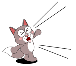 Always cheerful cat sticker #5264602