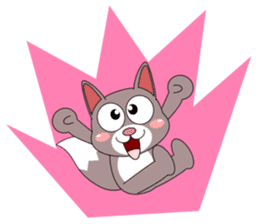 Always cheerful cat sticker #5264603
