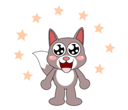 Always cheerful cat sticker #5264607