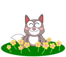Always cheerful cat sticker #5264612
