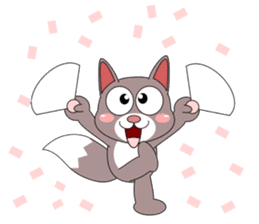 Always cheerful cat sticker #5264623