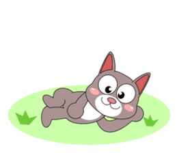 Always cheerful cat sticker #5264624