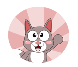 Always cheerful cat sticker #5264626
