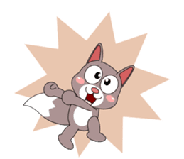 Always cheerful cat sticker #5264629