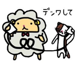A sheep and cat the third version sticker #5266687