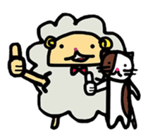 A sheep and cat the third version sticker #5266691