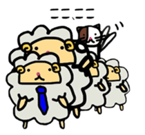 A sheep and cat the third version sticker #5266693
