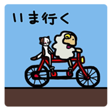 A sheep and cat the third version sticker #5266695