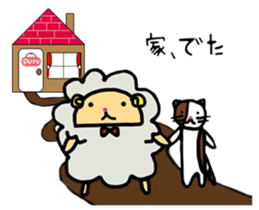 A sheep and cat the third version sticker #5266699