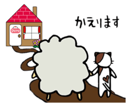 A sheep and cat the third version sticker #5266706
