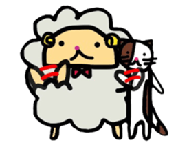 A sheep and cat the third version sticker #5266709