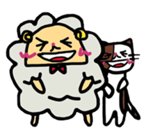 A sheep and cat the third version sticker #5266711