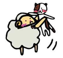 A sheep and cat the third version sticker #5266713