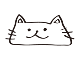flat cat Hiraneko sticker #5267716