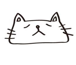 flat cat Hiraneko sticker #5267718