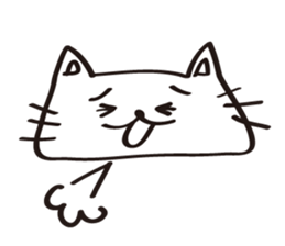 flat cat Hiraneko sticker #5267719