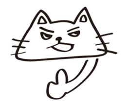 flat cat Hiraneko sticker #5267722