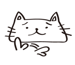 flat cat Hiraneko sticker #5267723