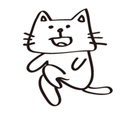 flat cat Hiraneko sticker #5267732