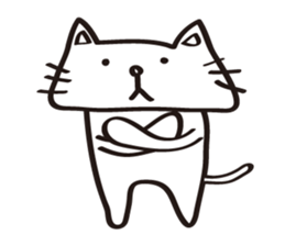 flat cat Hiraneko sticker #5267733