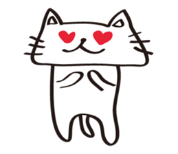 flat cat Hiraneko sticker #5267744