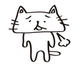 flat cat Hiraneko sticker #5267747