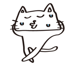 flat cat Hiraneko sticker #5267749