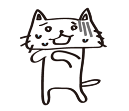 flat cat Hiraneko sticker #5267750