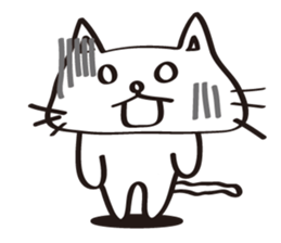 flat cat Hiraneko sticker #5267751