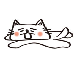 flat cat Hiraneko sticker #5267753
