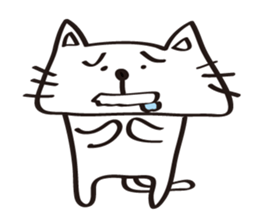 flat cat Hiraneko sticker #5267754