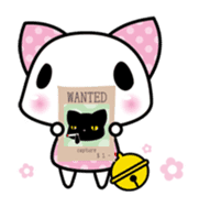 A white cat and black cat 3 sticker #5267824