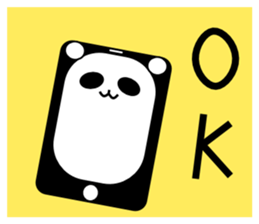 panda smartphone sticker #5271681