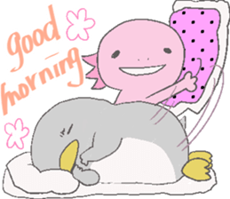 Axolotl and friends Sticker 3 sticker #5271799
