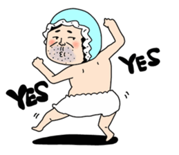 Bab Bab A middle aged male sticker #5272256